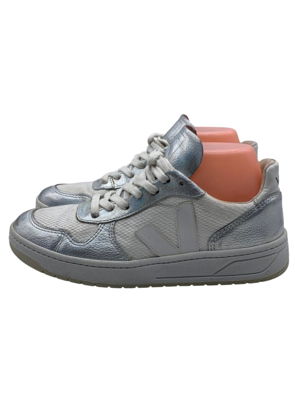 VEJA SNEAKERS LOW TOP WOMEN’s EU 37 US 6 METALLIC SILVER CASUALS TENNIS SHOES